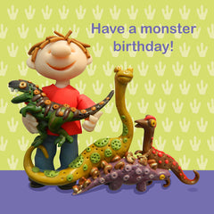 GREETINGS CARD Monster Birthday