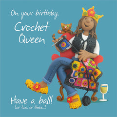 GREETINGS CARD Crochet Queen